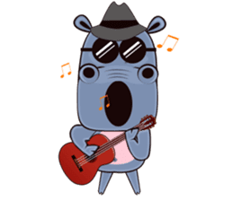 Hugo: top Hippo sticker sticker #4959372