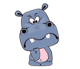 Hugo: top Hippo sticker sticker #4959377