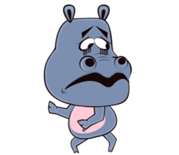 Hugo: top Hippo sticker sticker #4959378