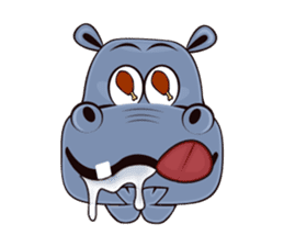 Hugo: top Hippo sticker sticker #4959385