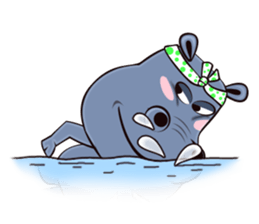 Hugo: top Hippo sticker sticker #4959386