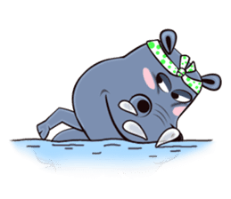 Hugo: top Hippo sticker sticker #4959386