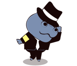 Hugo: top Hippo sticker sticker #4959389