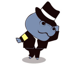 Hugo: top Hippo sticker sticker #4959389