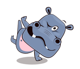 Hugo: top Hippo sticker sticker #4959390