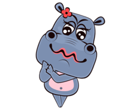 Hugo: top Hippo sticker sticker #4959395