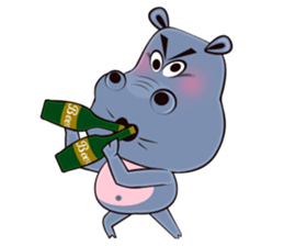 Hugo: top Hippo sticker sticker #4959398
