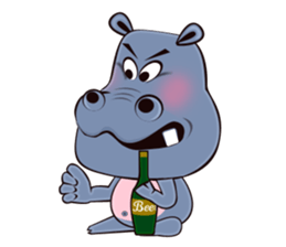 Hugo: top Hippo sticker sticker #4959399