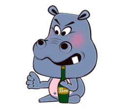 Hugo: top Hippo sticker sticker #4959399