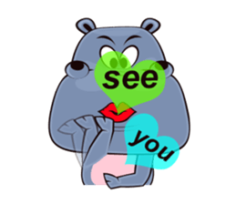 Hugo: top Hippo sticker sticker #4959401