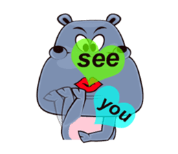Hugo: top Hippo sticker sticker #4959401