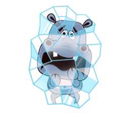 Hugo: top Hippo sticker sticker #4959405
