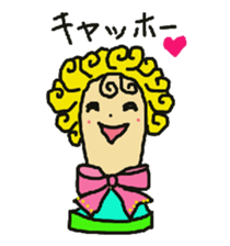 Wig mannequins part3 sticker #4959876