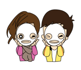 South boy&E-san girl [Thai] sticker #4960078