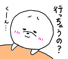 White cute dog. sticker #4961490