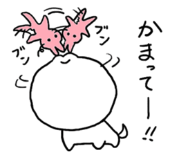 White cute dog. sticker #4961498