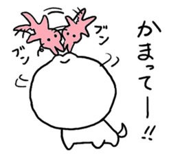 White cute dog. sticker #4961498