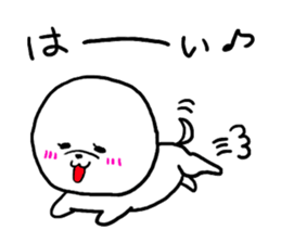 White cute dog. sticker #4961512