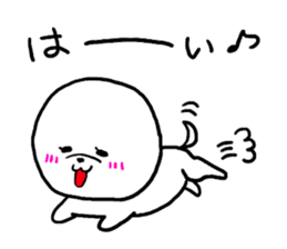 White cute dog. sticker #4961512