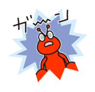 Stamp of cute shrimp sticker #4961901