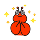 Stamp of cute shrimp sticker #4961906
