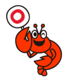 Stamp of cute shrimp sticker #4961910