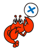 Stamp of cute shrimp sticker #4961911