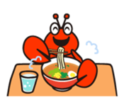 Stamp of cute shrimp sticker #4961915