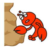 Stamp of cute shrimp sticker #4961917