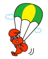 Stamp of cute shrimp sticker #4961921
