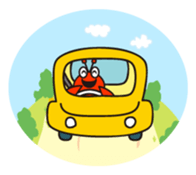 Stamp of cute shrimp sticker #4961922