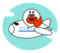 Stamp of cute shrimp sticker #4961923
