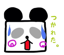 a square panda sticker #4963166