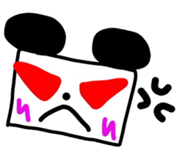 a square panda sticker #4963170