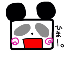 a square panda sticker #4963171
