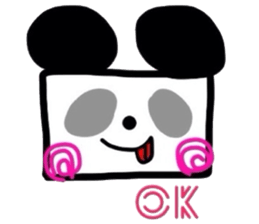 a square panda sticker #4963174