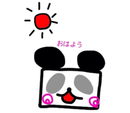 a square panda sticker #4963179