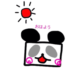 a square panda sticker #4963179