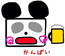 a square panda sticker #4963181