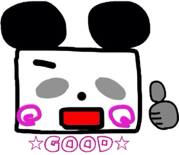 a square panda sticker #4963190