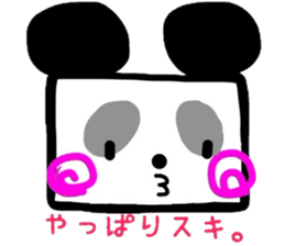 a square panda sticker #4963193