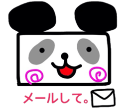 a square panda sticker #4963203
