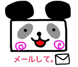 a square panda sticker #4963203