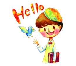 Watercolor Friends sticker #4964007