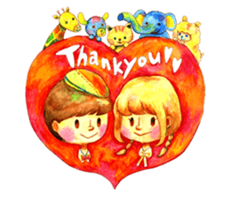 Watercolor Friends sticker #4964015