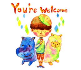 Watercolor Friends sticker #4964016