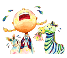 Watercolor Friends sticker #4964032