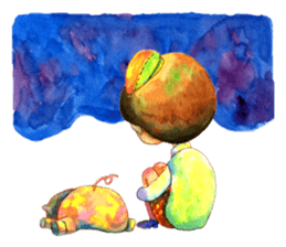 Watercolor Friends sticker #4964033