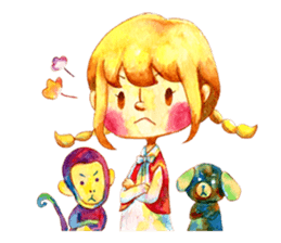 Watercolor Friends sticker #4964034