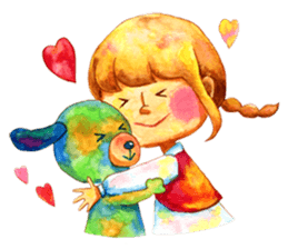 Watercolor Friends sticker #4964038